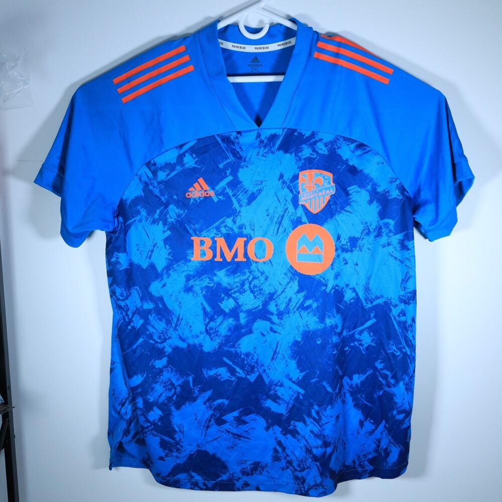 Adidas Montreal Impact MLS Shirt Size 3XL Black Blue PrimeBlue Jersey Top